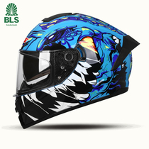 Adult helmet men riding full helmet double lens personality cool locomotive hat electric car Four Seasons safety running helmet