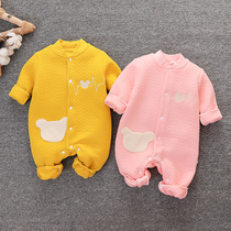 Baby conjoined clothes autumn and winter clothes warm set baby newborn ha clothes climbing clothes winter air Cotton Spring