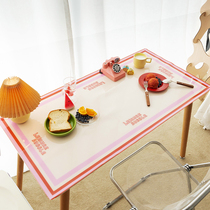 Zuo Xiandun Road retro table mat waterproof pv anti-hot soft glass computer mat desk mat desk cute girl