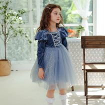 Girl Ice Age Love Tha Princess Esha Princess Dresses Autumn Winter 2021 New Children Esha Genuine Dress Fluffy Dress Fluffy Skirt