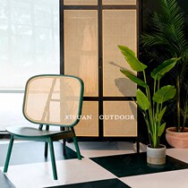 Solid wood rattan woven dining chair Real rattan ins Nordic retro B & B rattan chair Simple black household chair Restaurant Japanese style