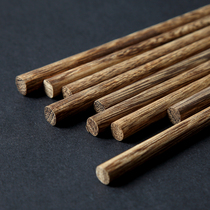  Household solid wood chicken wing wood non-slip mildew 5 pairs 10 pairs of chopsticks set high temperature resistant paint-free wax-free wooden chopsticks