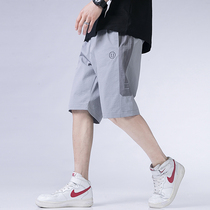 Shorts Mens summer thin loose ice silk five-point pants Trend brand trend sports pants summer wear casual pants