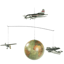 Dutch Import Authentic Models Ring Tours World Retro Pendant Accessories Small Plane Earth Living Room Childrens Room