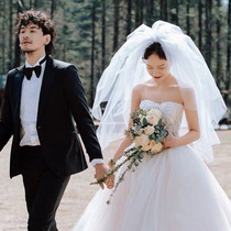 Multi-layer veil bride main wedding dress new multi-layer three-layer organza puffy veil travel wedding wedding veil