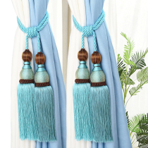 European-style flower double ball curtain buckle strap hanging ball jewelry tassel pair of modern simple cable ties strap tied rope