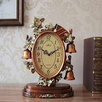 European style clock living room home setting clock pendulum clock desktop table ornaments table table pendulum clock sitting clock retro American clock