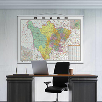 2021 new version of Sichuan Province map 1 1x0 8 m wall map Chengdu social sub province series