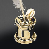 Spanish High-end Import Bandai Stationery Silver Plated 23K Gold Retro Style Ink Box Birthday Gift Gift