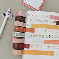 ins Wind girl Beloved heart Cherry Snoopy Creative Washi tape Hand account Album Diary DIY Decorative Sticker