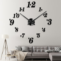 Large size creative DIY mute wall clock wall stickers clock fashion mirror wall clock Amazon explosion support generation hair
