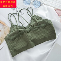 Fvensa big breasts beautiful back wrapped chest anti-sagging full cup chest big display small bra thin female chest small chest