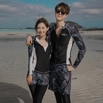 Korea 2021 New diving suit women split long sleeve swimsuit surfing snorkeling couple mens suit