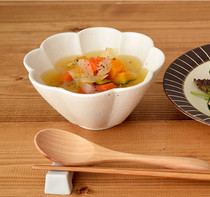 Japan Beauty Thick Burn Original Import Retro Flower Type Household Coarse Pottery Bowl Rice Oatmeal Sweets Soup Small Bowl Cutlery Cutlery