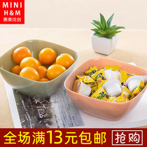 Net red dried fruit plate small plate snack plate melon seed nut plate creative home small fruit plate salad bowl