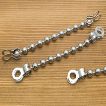 Stainless steel bead chain hanging chain hanging chain buckle titanium steel electrolytic bead chain non-fading and non-rusting tag chain