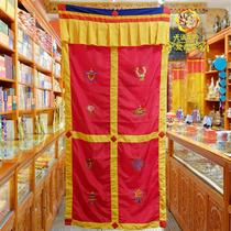 Nepalese hand-push embroidered embroidered door curtain partition curtain shielded from the eight auspicious hanging curtain Buddhas home decoration