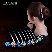 Hair comb Hair ornaments Korean seven-tooth comb Rhinestone simple and wild hair clip disc Hair plug comb temperament Adult hair accessories female hair card
