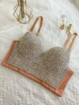 Light luxury heavy industry to create a diamond corset to wear outside the gathering sexy Bundy night suspender waist underwear bra