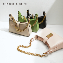 (New color shelves)CHARLES & KEITH female CK2-20781463 retro metal chain shoulder armpit bag