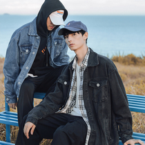 Mens Denim Jacket Spring and Autumn Jacket 2021 New Top Autumn Loose Vintage Tide Brand Denim