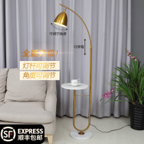 Nordic Floor lamp Living room Sofa Bedroom Bedside Golden coffee table shelf ins Creative telescopic floor lamp
