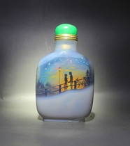 Clever painting master Kang Hongxi Natural Agate snuff bottle with inner painting