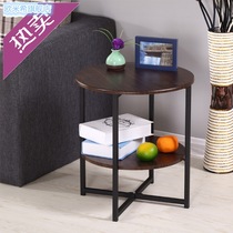 Minimalist sofa small side a few corners a few European style bedside bedside Balcony Tea Table table Desktop Foldable square table Mini round table