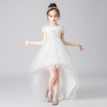 Childrens Gown Princess Dress Fluffy Dresses Flowers Children Piano Costume Show Host Evening Dress Birthday Girl Wedding Dresses Autumn