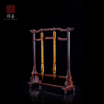 Laos big red sour branch pen holder brush hanging solid wood brush shelf mahogany pen hanging calligraphy supplies display rack