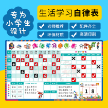 Yi Zhibao Self-discipline Table Primary and Primary Students Behavior Normative Wall Stickup Learning Good Habits To Develop Record Table Rows for Card Time Schedule Management Home Reward Table Interest-time Schedule Magnetic Sticker