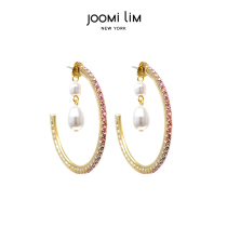 JOOMi LiM build honey Ruo dream fashion Middle Circle Pearl high design earrings niche simple light luxury woman