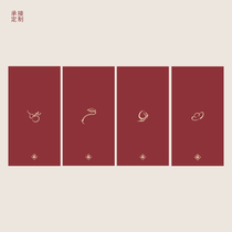 New 2022 Personality Universal Red Envelopes Foru Fu Comeu Cartoon Cute Creative Li Is Enveloping Red Bag bag