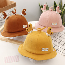 Baby hat Spring and autumn childrens hat Boy cute super cute child Female baby toddler Autumn and winter fisherman hat Basin hat