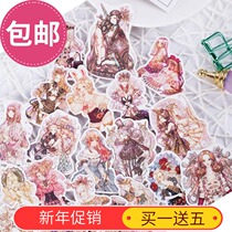 Goth Lolita style hand account sticker homemade Watercolor Hand painted everyday character girl girl girl hand account sticker