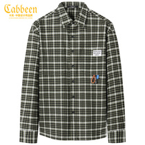 (Shirt Type Jacket) Carbine Mens 2022 Fall New Sven Black and White Contrast Color Small Plaid Lapel Jacket