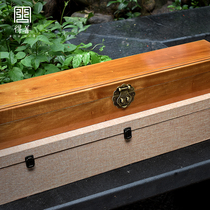 Jin Sinan calligraphy and painting box leaflet Zhennan scroll storage box high-end mahogany brocade box gift box insect proof and mildew