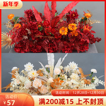 New wedding Birds Nest leaf road lead flower simulation silk flower wedding scene decoration wedding arrangement finished flower row