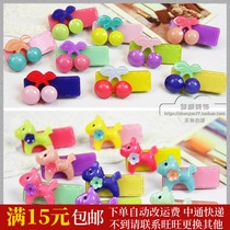 Korean acrylic pony flower small flower side clip hairclip girl children hair accessories bangs clip cartoon cute
