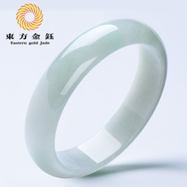 Oriental jinyu natural emerald bracelet ice glutinous seed A stock jade bracelet old pit wide face jade bracelet