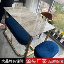 Rock slab tea table and chair combination living room balcony tea set small tea table tea table kung fu modern bubble tea table and chair set in one