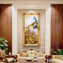 Fuyun Peacock Oil Painting Fantasy Decorative Painting Home Hanging Painting Brief European Plot Mural Vertical Style European Oil Painting