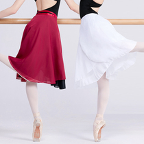 Adult dance practice suit Half sand skirt Chiffon midi skirt Swing dance skirt Ballet dance skirt Lace-up one-piece skirt