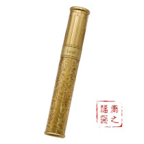 Lafuli cigar tube single portable moisturizing tube sealed metal pure copper carved cigar tube