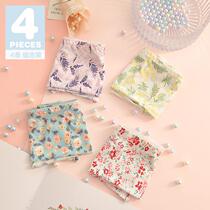 Japanese underwear Female girl cute sweet summer thin ice silk shorts incognito half-pack hip underpants Womens underwear