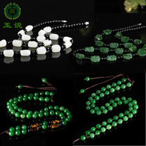 Jade said natural Hetian Jade White Jade Luohan head necklace Jasper Luohan head pendant lanyard for men and women pendants