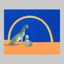 (Limited to 200 Edition) Matze One Rainbow limited edition with framed 40*50cm hanging painting