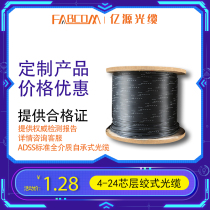 Billion source optical fiber cable ADSS-4B1 self-supporting optical cable 12 core 24 core 4 core 6 core 98 core non-metallic all-medium 100M-300m cross-overhead power optical fiber anti-trace optical cable 6