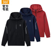 361 sports coat mens 2021 Autumn New hooded cardigan 361 mens casual and comfortable sports top