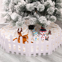 Christmas decorative tree fence 1 6 meters wooden high and low fence white fence decorations under the Christmas tree